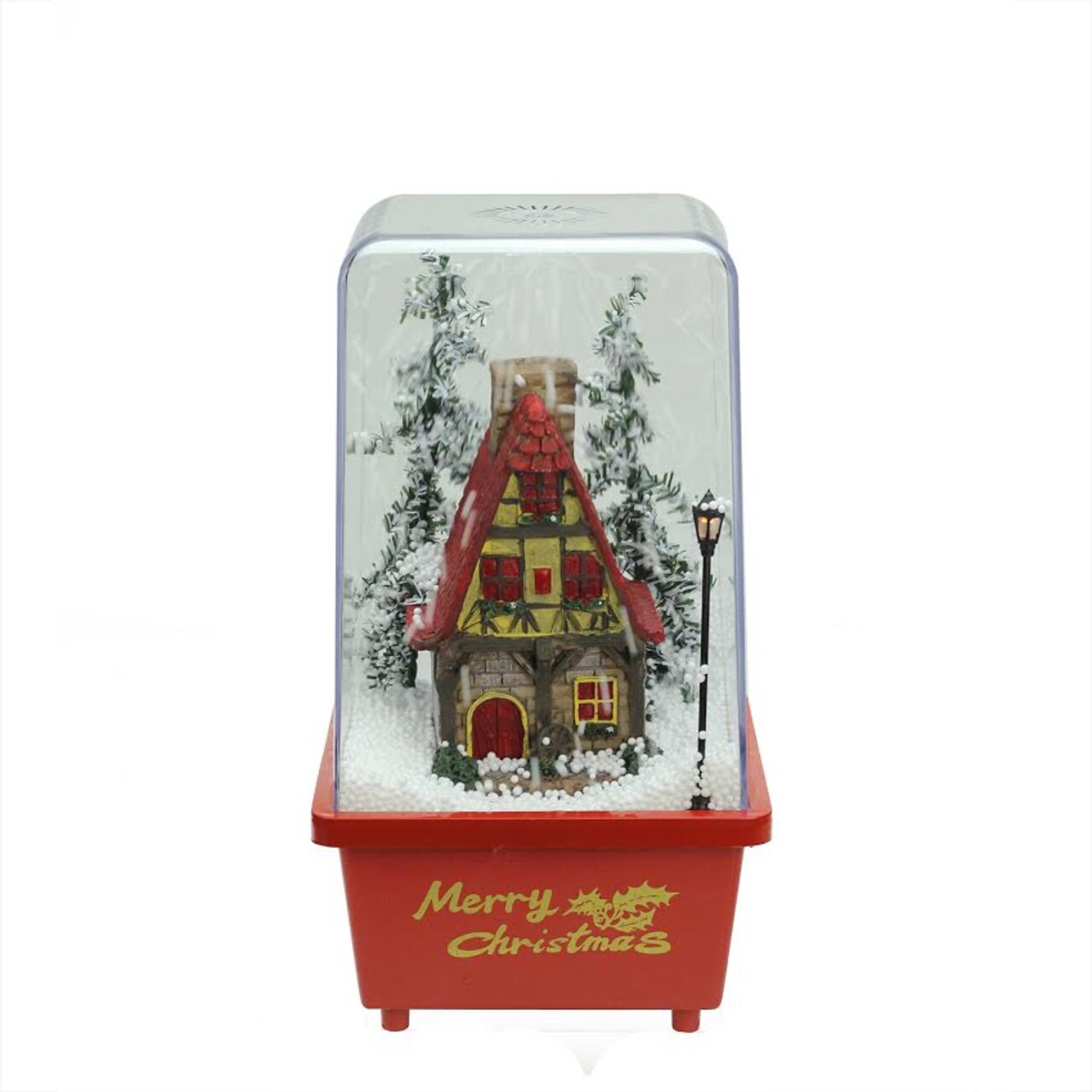 Northlight 11.5" Lighted Musical Snowing House Christmas Table Top Snow Dome